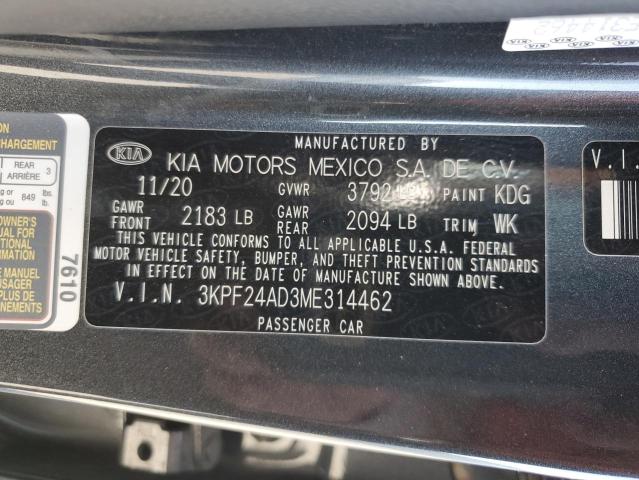3KPF24AD3ME314462 KIA FORTE FE