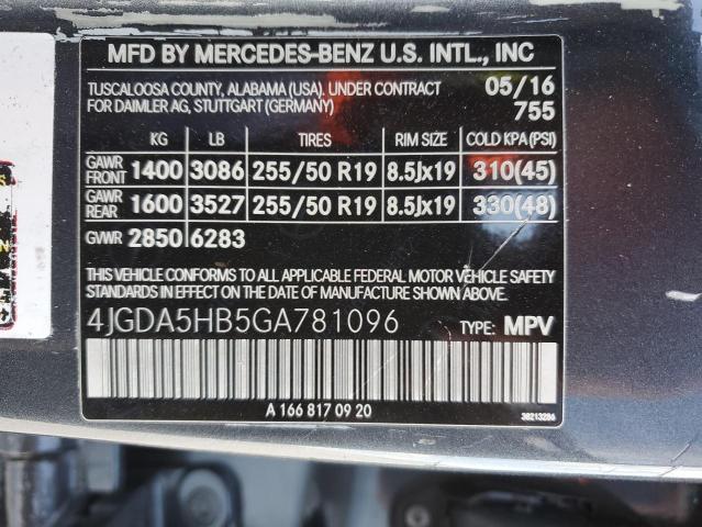 4JGDA5HB5GA781096 Mercedes-Benz Gle 350 4matic