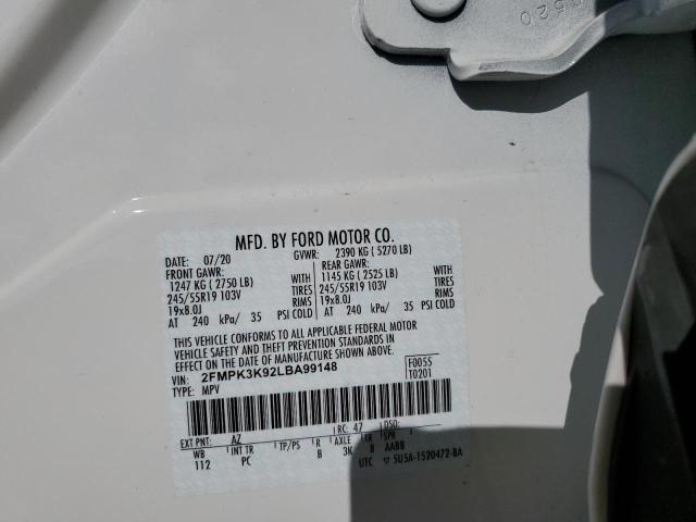 2FMPK3K92LBA99148 Ford Edge Titanium