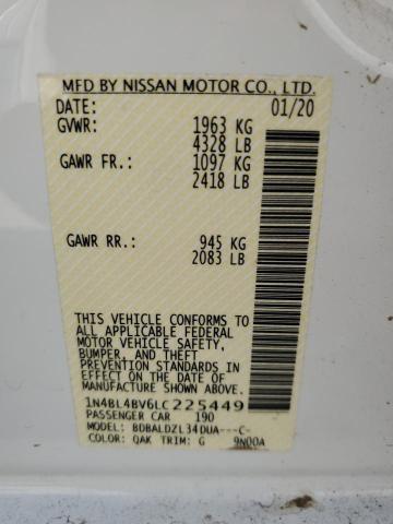 1N4BL4BV6LC225449 | 2020 NISSAN ALTIMA S