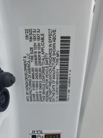 2022 HONDA CR-V EXL - 5J6RW1H89NA020314