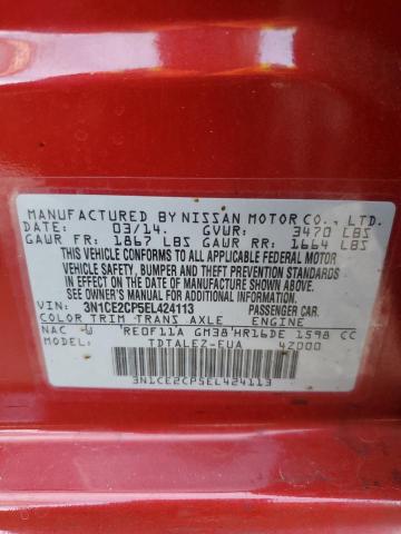 Image 12 of 2014 Nissan Versa salvage vehicle - Lot #78553203 at Copart
