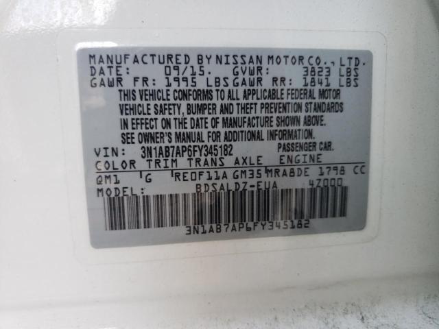 2015 NISSAN SENTRA S - 3N1AB7AP6FY345182