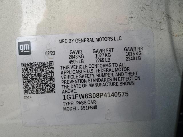 2023 CHEVROLET BOLT EV 1L 1G1FW6S08P4140575