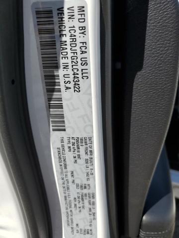 2020 DODGE DURANGO SS 1C4RDJFG2LC443422