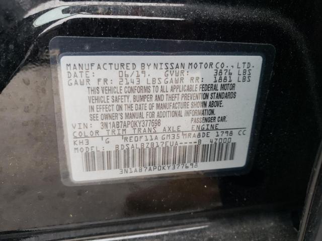 3N1AB7AP0KY377698 | 2019 NISSAN SENTRA S