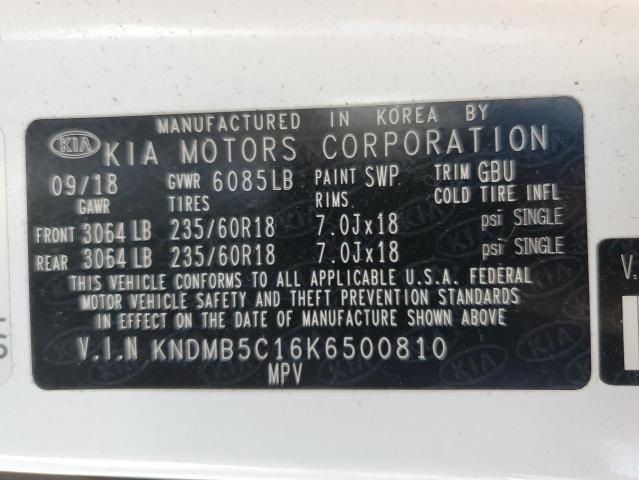 KNDMB5C16K6500810 | 2019 KIA SEDONA LX