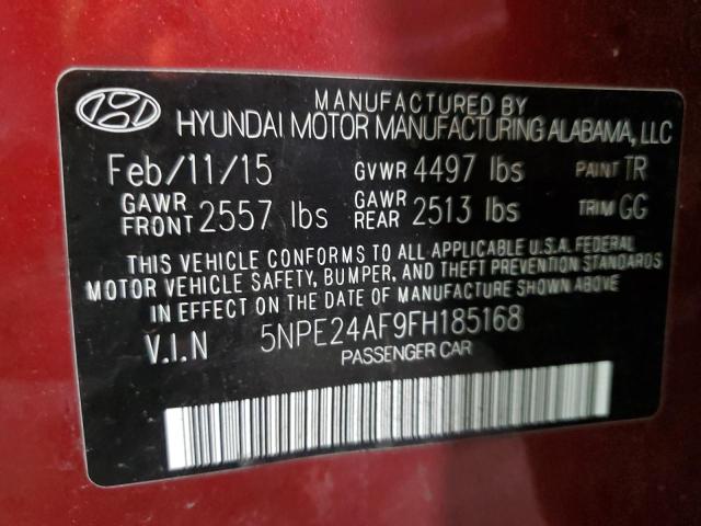 5NPE24AF9FH185168 | 2015 HYUNDAI SONATA SE