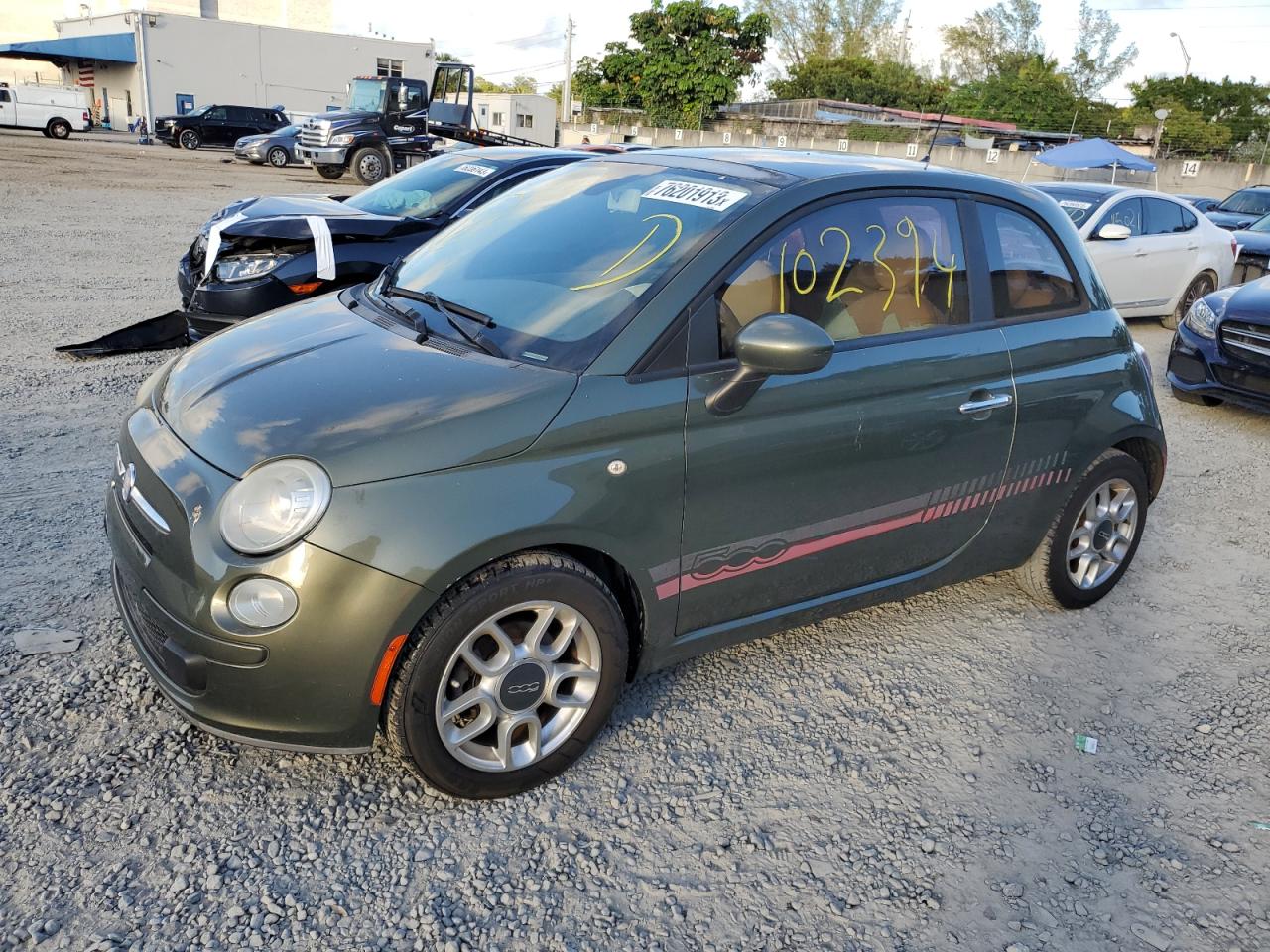 2012 Fiat 500 Pop vin: 3C3CFFAR8CT376842