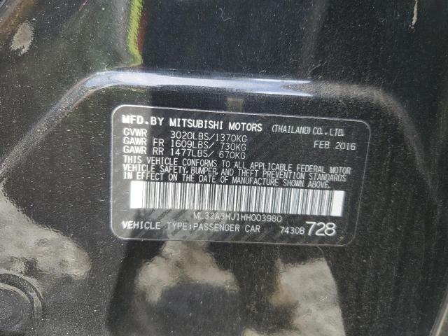 ML32A3HJ1HH003980 | 2017 MITSUBISHI MIRAGE ES