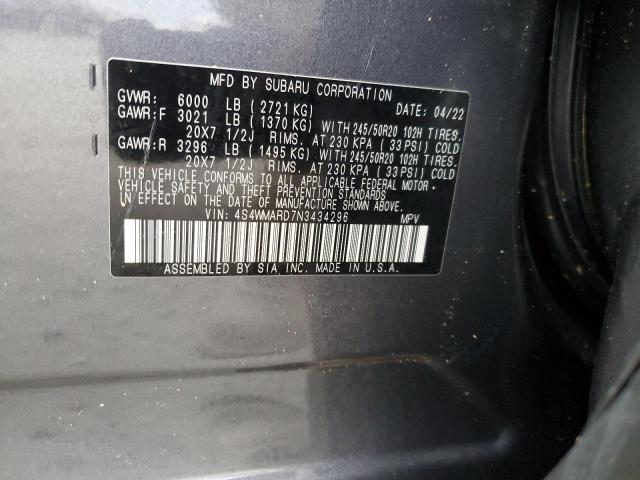 4S4WMARD7N3434296 Subaru Ascent Touring