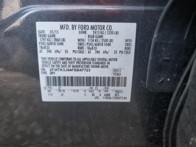 2FMTK3J94FBB47723 2015 FORD EDGE, photo no. 13