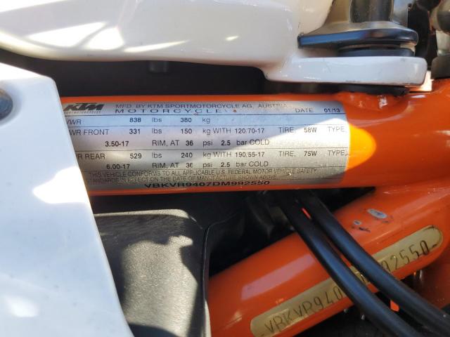 2013 KTM 1190 RC8 VBKVR9407DM992550