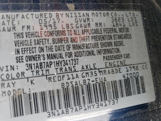 2017 NISSAN SENTRA S - 3N1AB7AP1HY341737