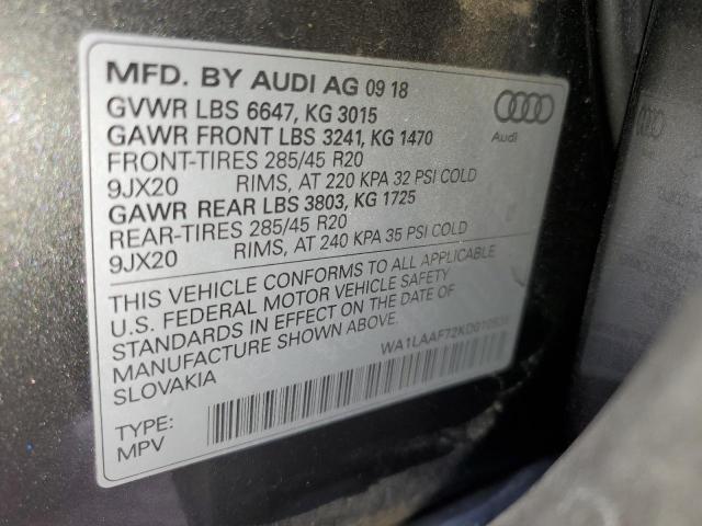 VIN WA1LAAF72KD010538 2019 Audi Q7, Premium Plus no.12