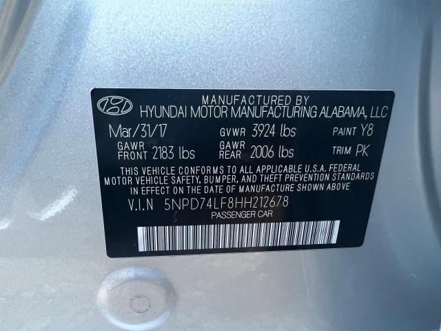 5NPD74LF8HH212678 Hyundai ELANTRA SE