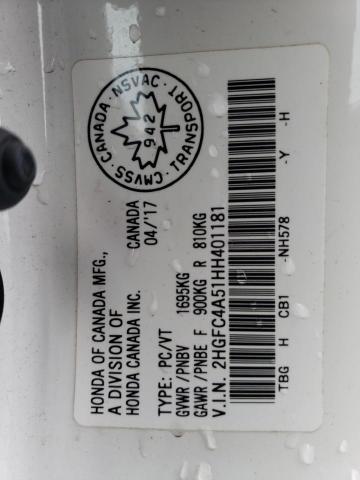2017 HONDA CIVIC LX - 2HGFC4A51HH401181