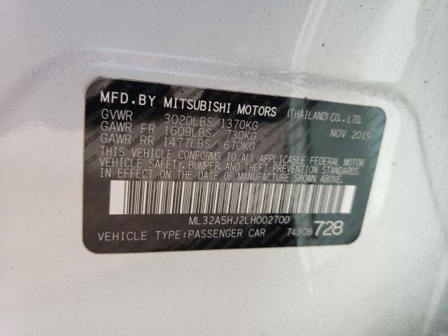 2020 MITSUBISHI MIRAGE LE ML32A5HJ2LH002700