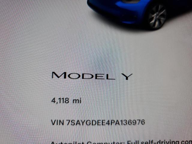 7SAYGDEE4PA136976 | 2023 TESLA MODEL Y