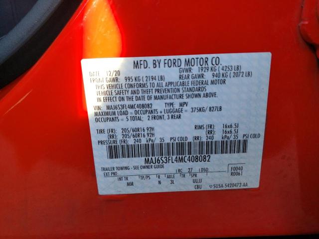 MAJ6S3FL4MC408082 Ford ECOSPORT S