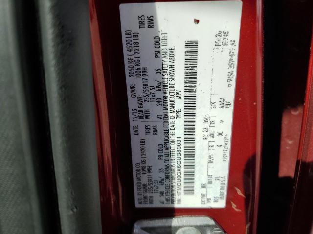 1FMCU0GX6GUB89031 Ford ESCAPE SE