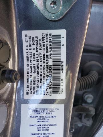 2020 HONDA INSIGHT LX 19XZE4F18LE000002