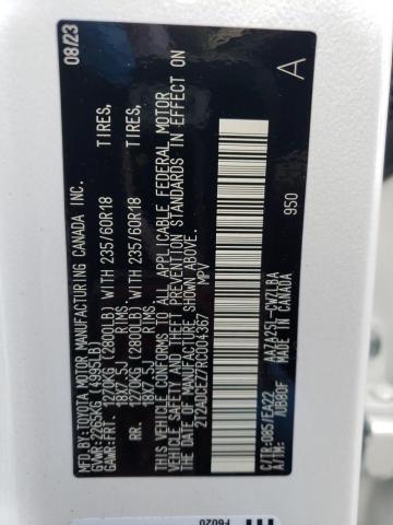 2024 LEXUS NX 250 BAS 2T2ADCEZ7RC004367