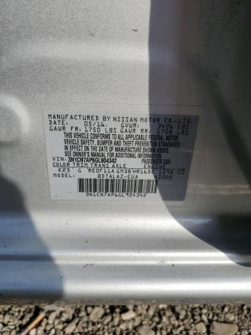 3N1CN7AP6GL904342 Nissan VERSA S