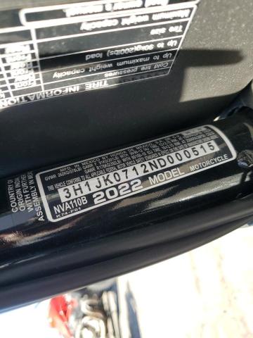 2022 HONDA NVA110 B - 3H1JK0712ND000515