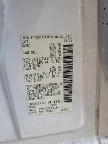 1N6AF0LX5FN809305 Nissan Nv 2500