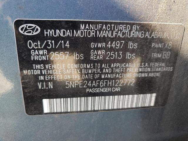 5NPE24AF6FH122772 | 2015 HYUNDAI SONATA SE