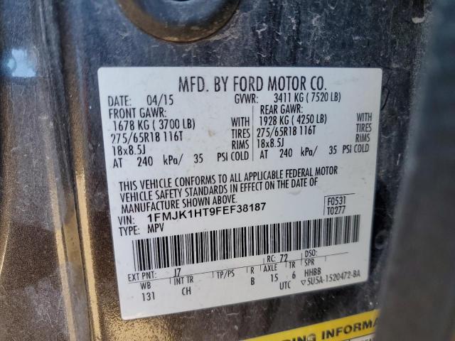 1FMJK1HT9FEF38187 Ford Expedition El Xlt