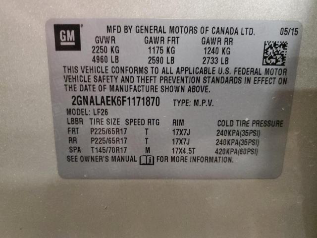 2015 Chevrolet Equinox Ls VIN: 2GNALAEK6F1171870 Lot: 77307193