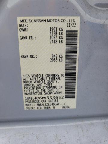 1N4BL4CV5PN333652 | 2023 NISSAN ALTIMA SR