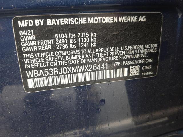 WBA53BJ0XMWX26441 BMW 540 I