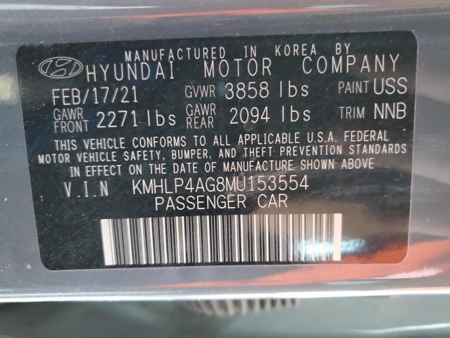 KMHLP4AG8MU153554 | 2021 HYUNDAI ELANTRA LI