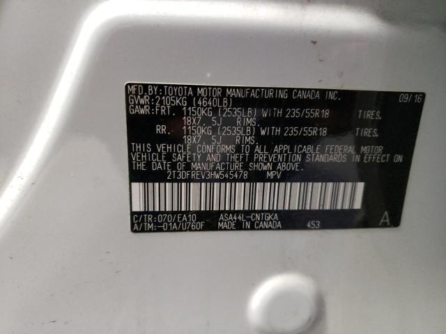 2017 TOYOTA RAV4 LIMIT - 2T3DFREV3HW545478