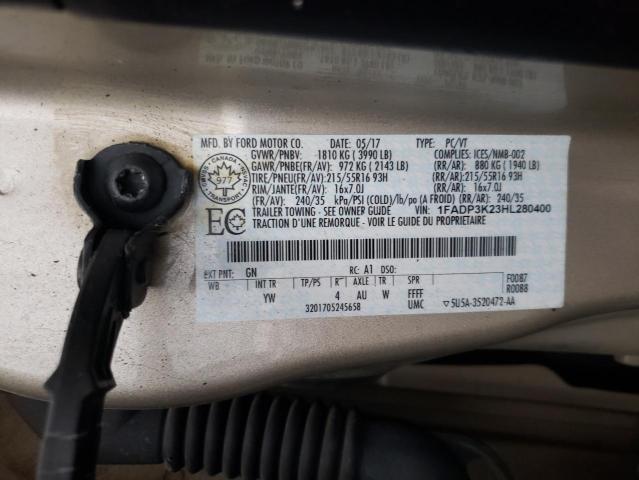 1FADP3K23HL280400 2017 FORD FOCUS, photo no. 12