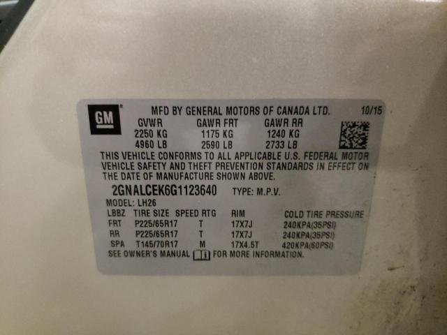 2GNALCEK6G1123640 2016 Chevrolet Equinox Lt