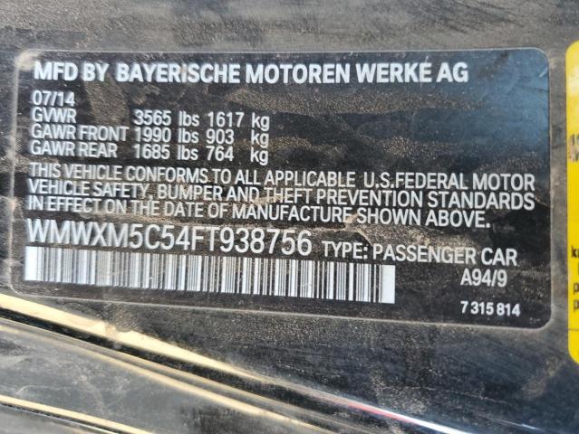 WMWXM5C54FT938756 Mini Cooper