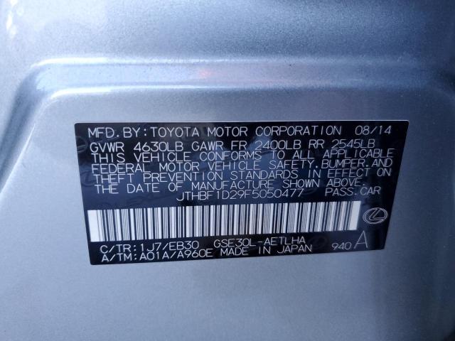 2015 LEXUS IS 250 - JTHBF1D29F5050477