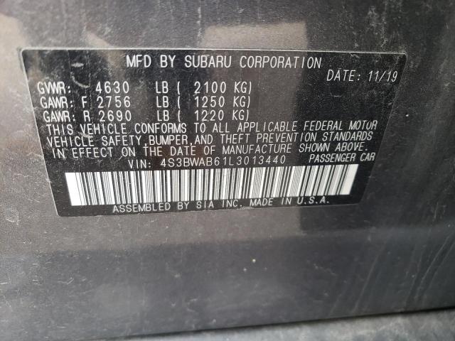 2020 SUBARU LEGACY 4S3BWAB61L3013440