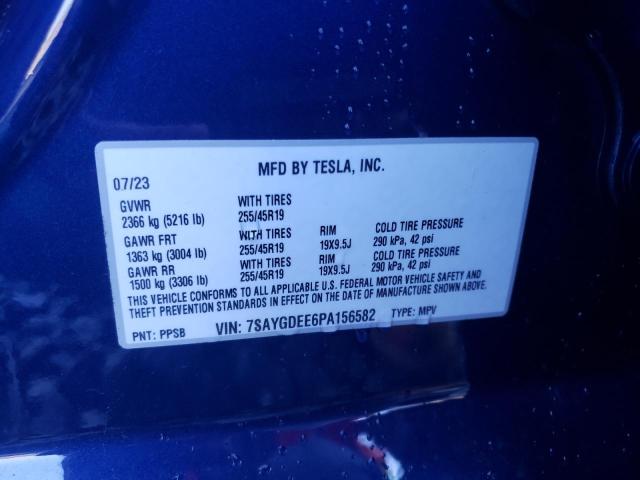 7SAYGDEE6PA156582 | 2023 Tesla model y