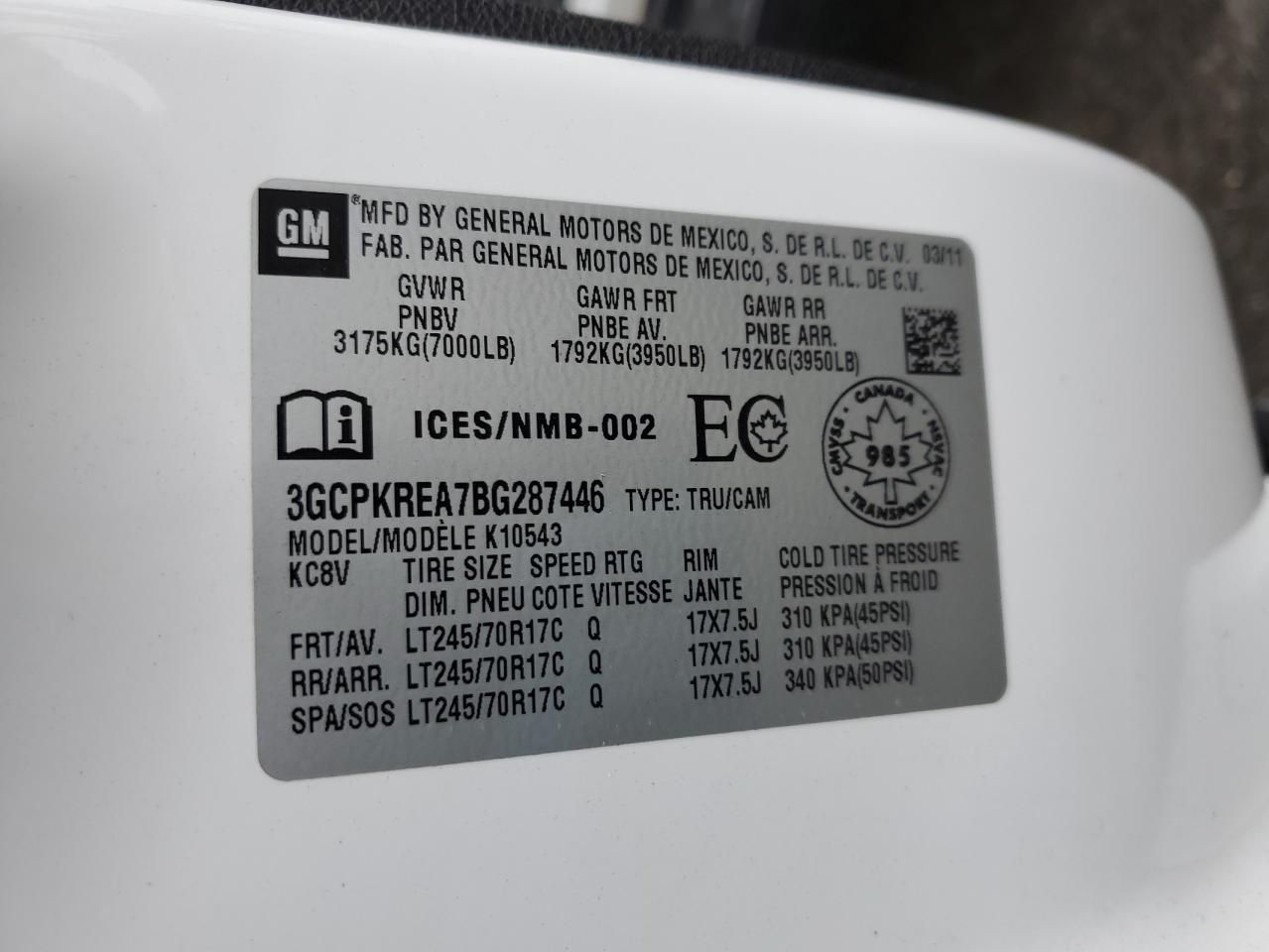 3GCPKREA7BG287446 2011 Chevrolet Silverado K1500 Ls 3GCPKREA7BG287446 2011 Chevrolet Silverado K1500 Ls