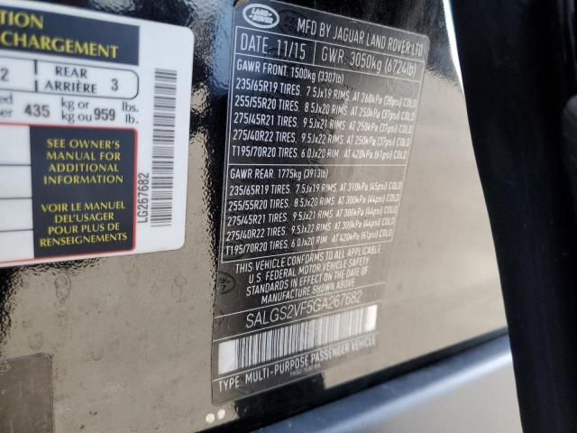 SALGS2VF5GA267682 Land Rover Range Rover Hse