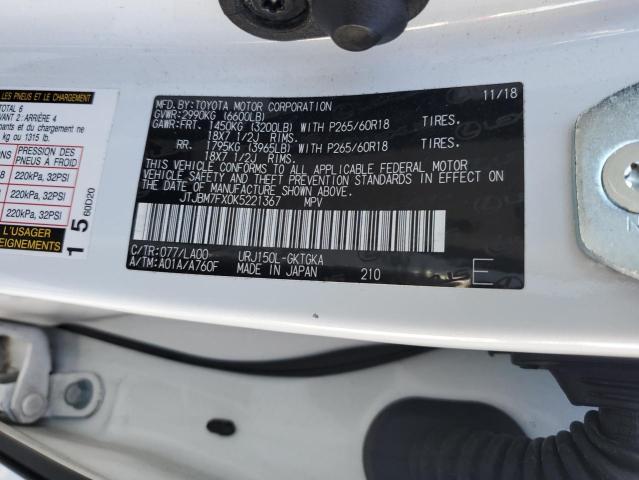 2019 LEXUS GX 460 - JTJBM7FX0K5221367