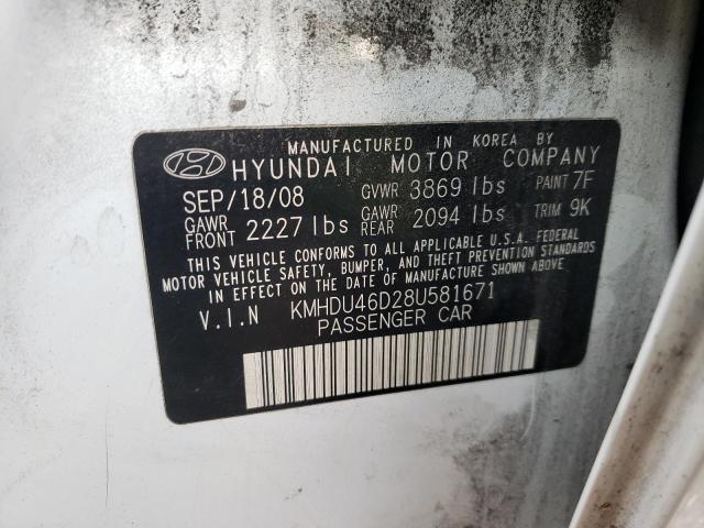 KMHDU46D28U581671 | 2008 Hyundai elantra gls