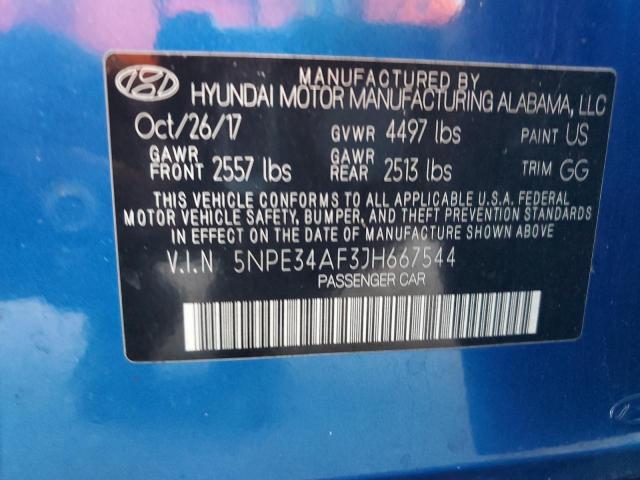 5NPE34AF3JH667544 | 2018 HYUNDAI SONATA SPO