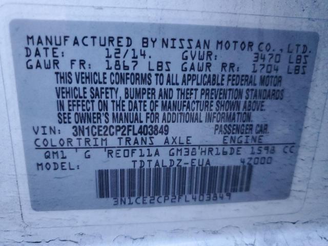 2015 NISSAN VERSA NOTE - 3N1CE2CP2FL403849