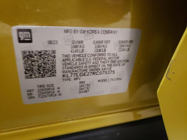 2024 CHEVROLET TRAX 1RS - KL77LGE27RC075375